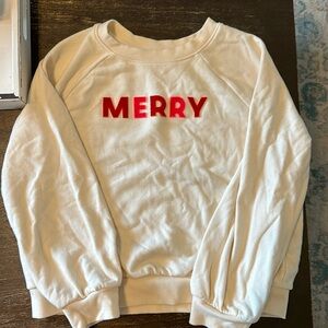 Cat and Jack MERRY sweatshirt - size large